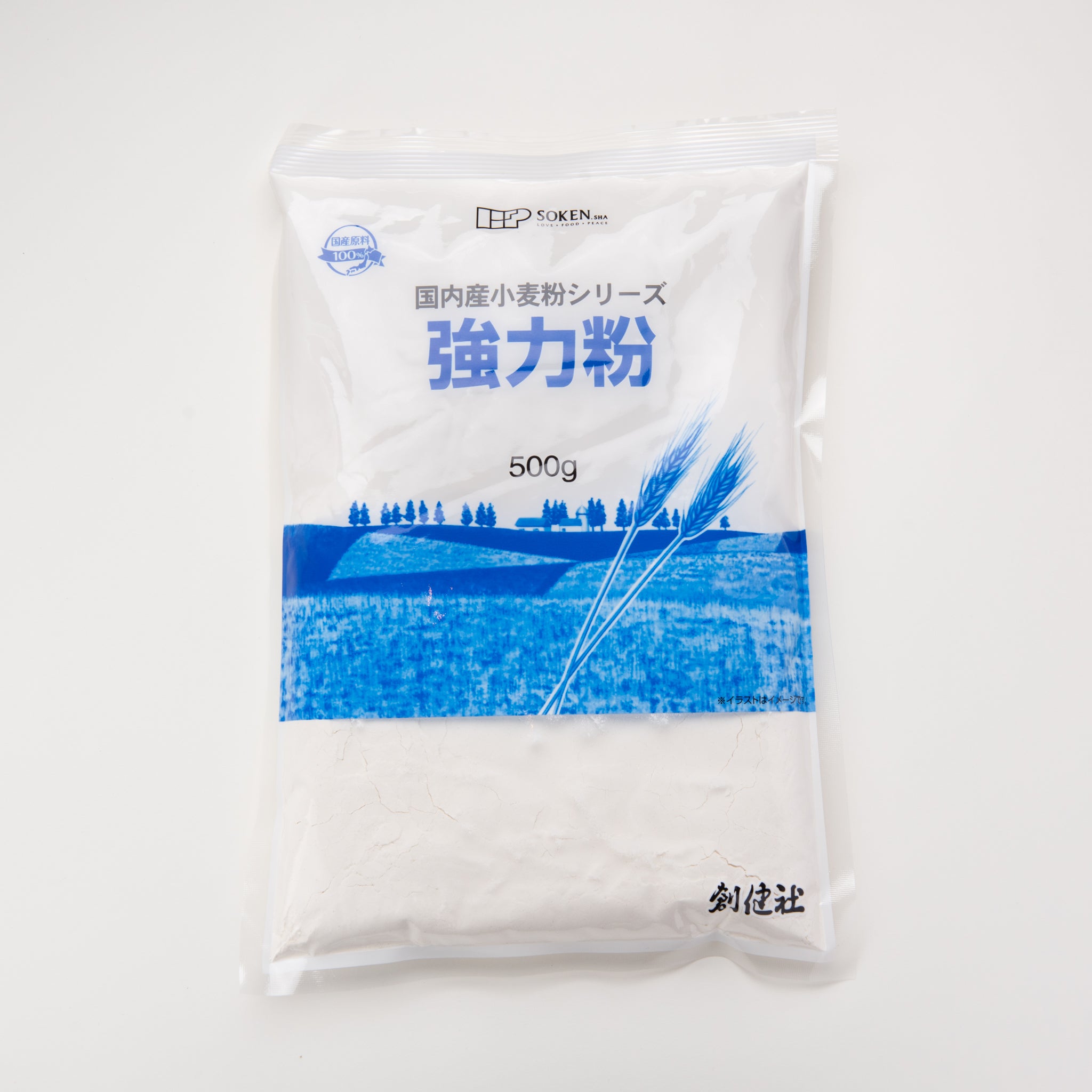 創健社. 国内産 強力粉 500g