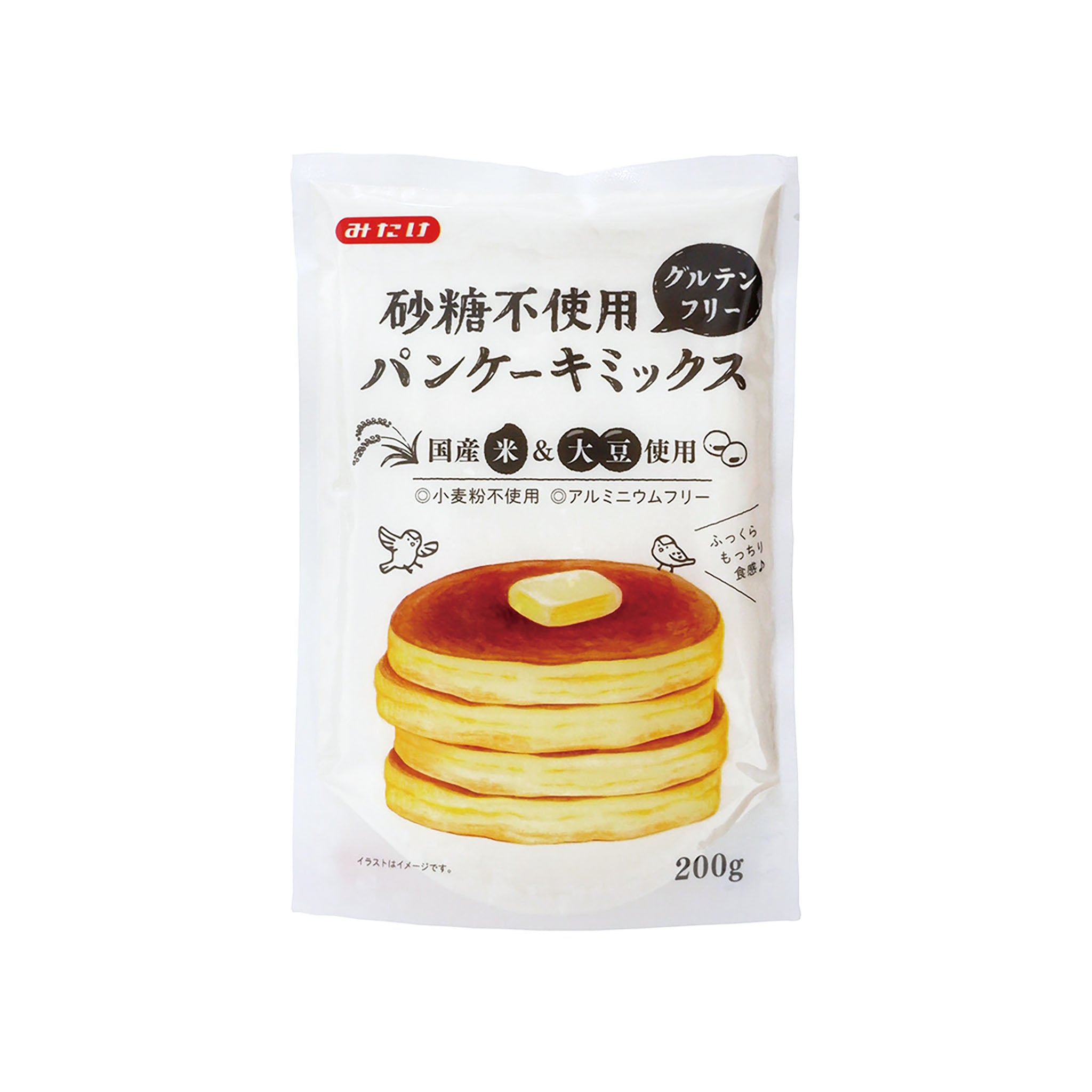 みたけ. 砂糖不使用 グルテンフリーパンケーキミックス 200g