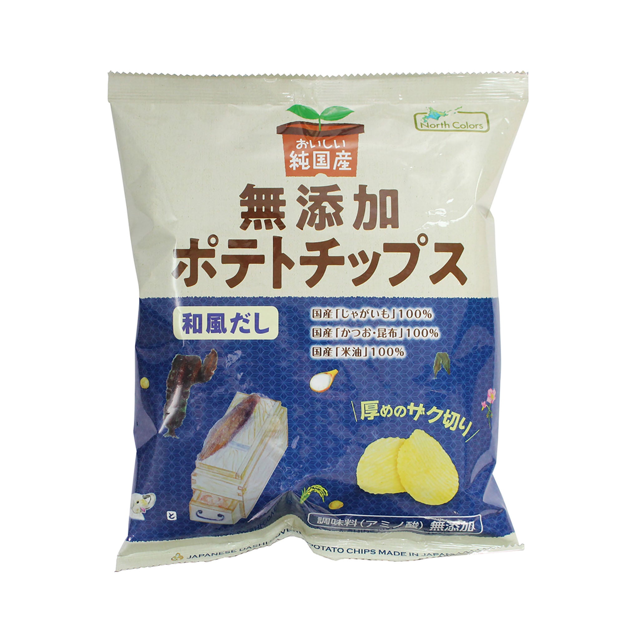 ノースカラーズ. 純国産 無添加ポテトチップス 和風だし 53g