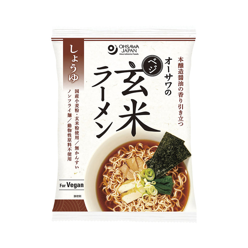 オーサワジャパン. ベジ玄米ラーメン (しょうゆ) 112g (うち麺80g)