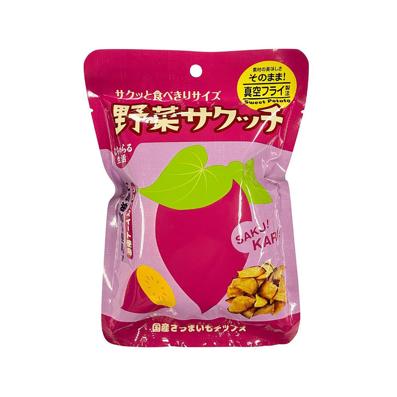 イー・有機生活. 野菜サクッチ 国産さつまいもチップス (真空フライ製法)  28g