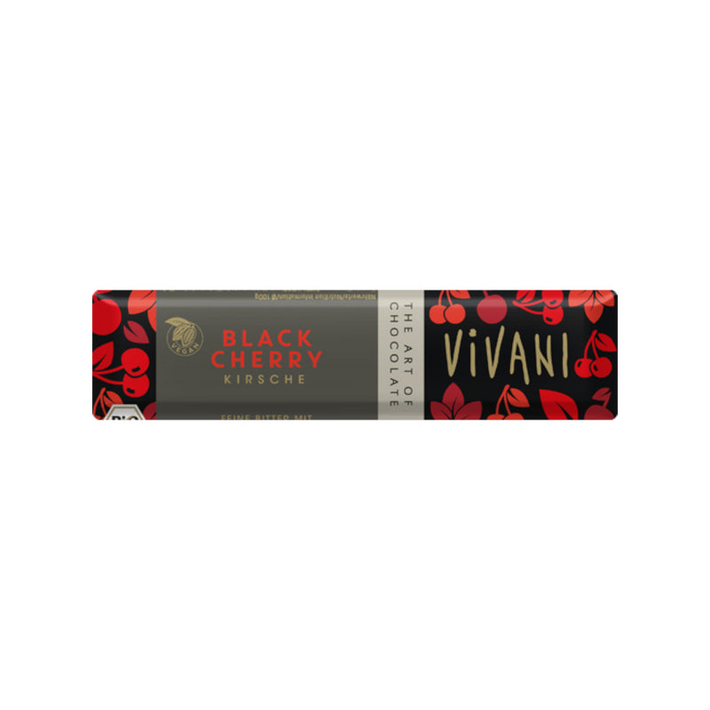 【冬季限定 | 常温発送】ViVANI (ヴィヴァーニ). オーガニックダークチョコレートバー ブラックチェリー 35g