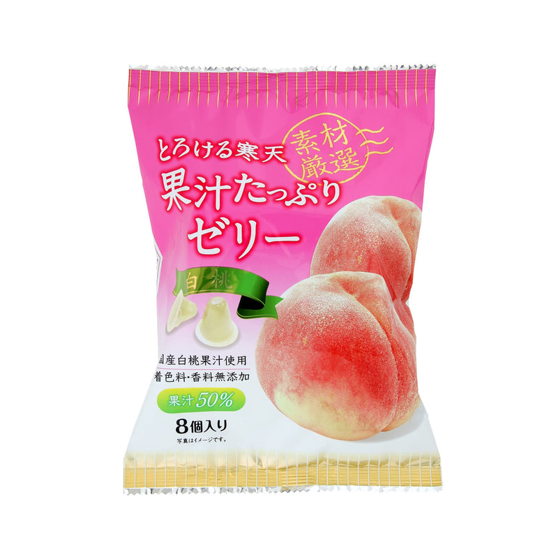 【夏季限定】片山食品. 果汁たっぷりゼリー 白桃 26g×8個
