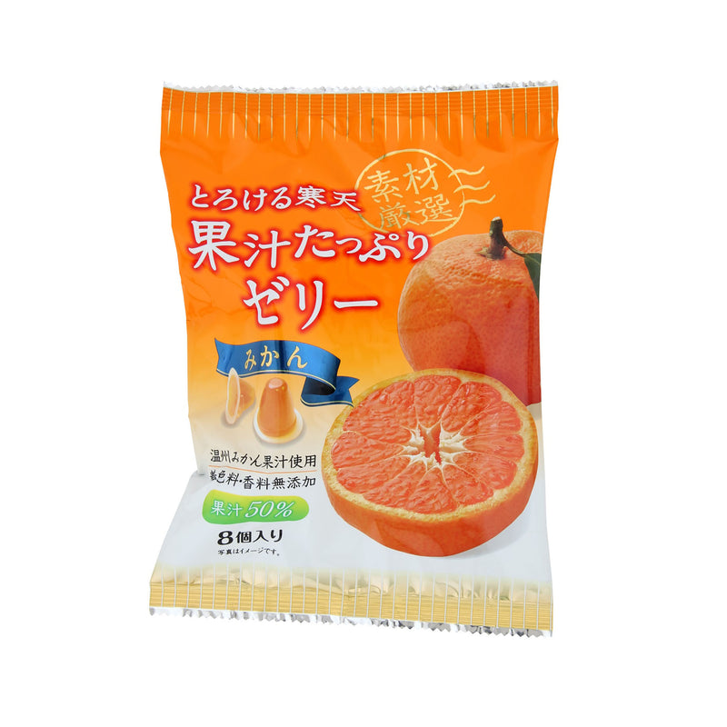 【夏季限定】片山食品. 果汁たっぷりゼリー みかん 26g×8個